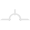 Ekena Millwork Ericson Architectural Grade PVC Gable Bracket, 84"W x 31 1/2"H x 2"D x 4"F, 9/12 Pitch GBP084X32X0204ERI00 - alternate 4